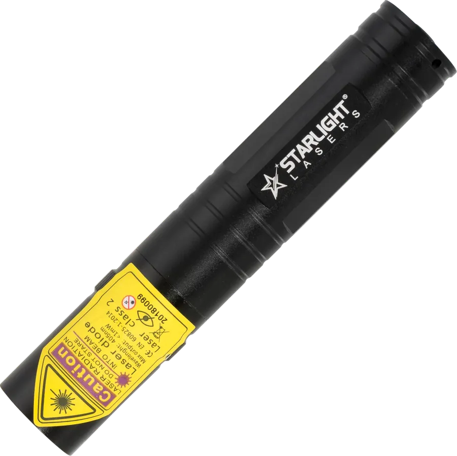 Compacte Starlight V2 Pro violette laserpen van aluminium met paarsblauwe stip